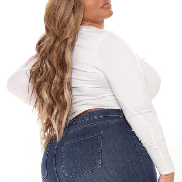 Cozy Crew Neck Tee - Soft White - Picture 2 of 4